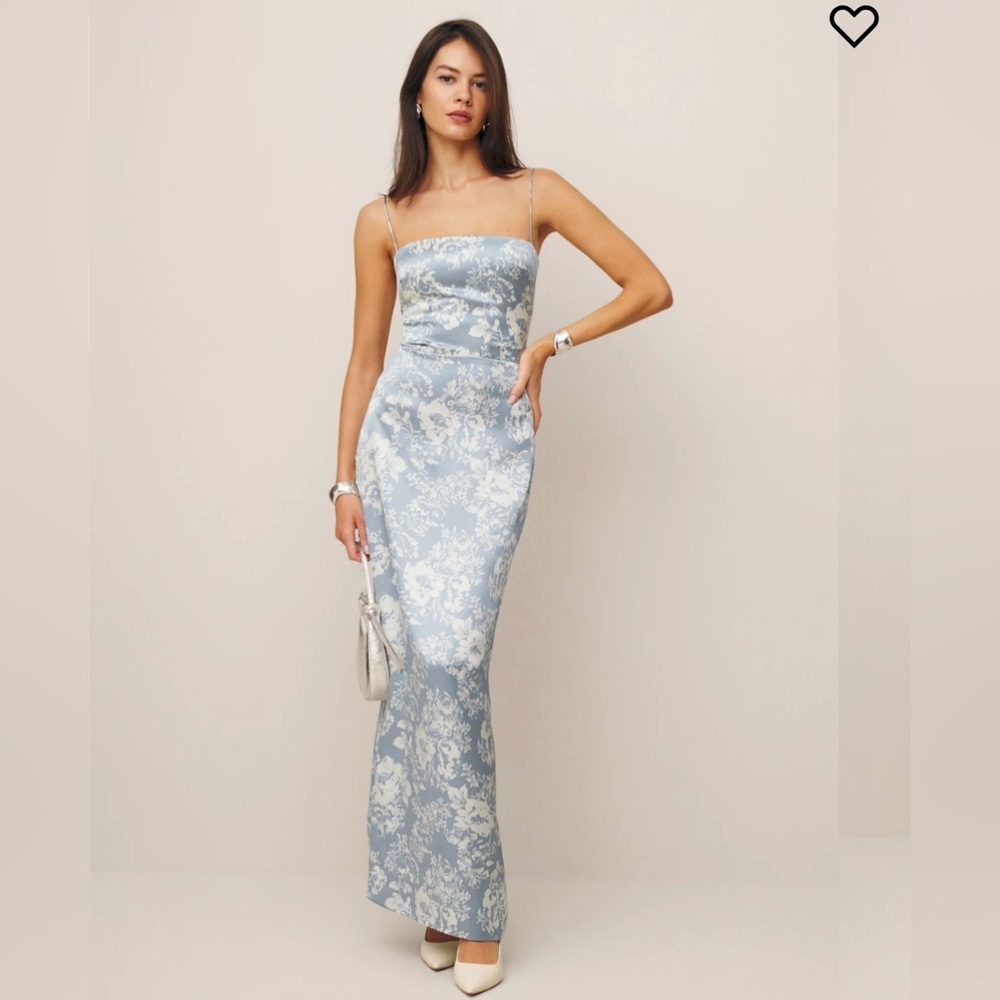 Reformation - Frankie Silk Dress in blue Size 8